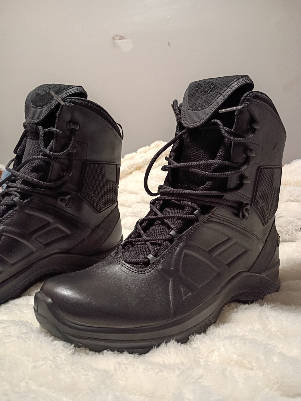 Men's Black Tactical Lace-Up Duty Boots